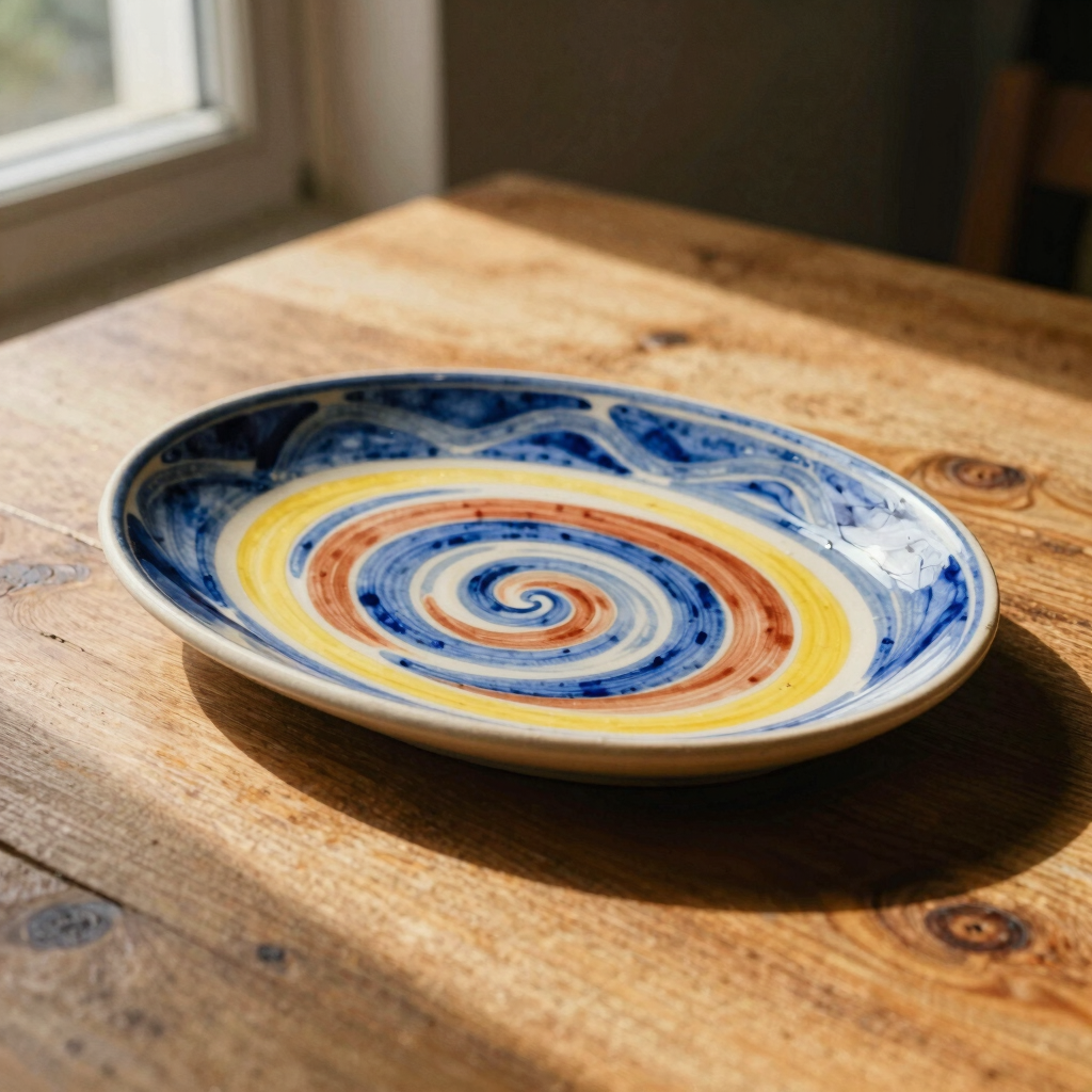 Saturated Swirl Serving Platter