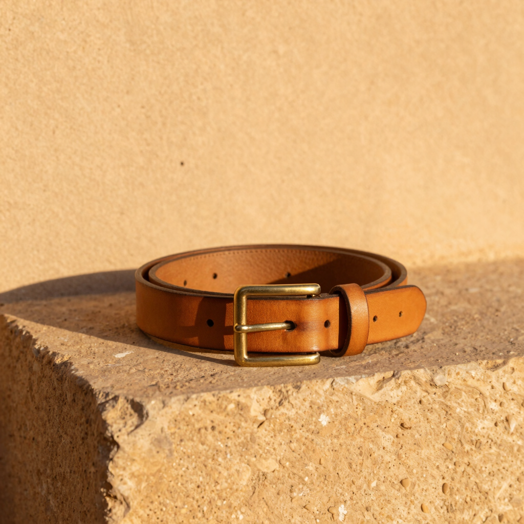 Artisan Brass-Buckle Belt