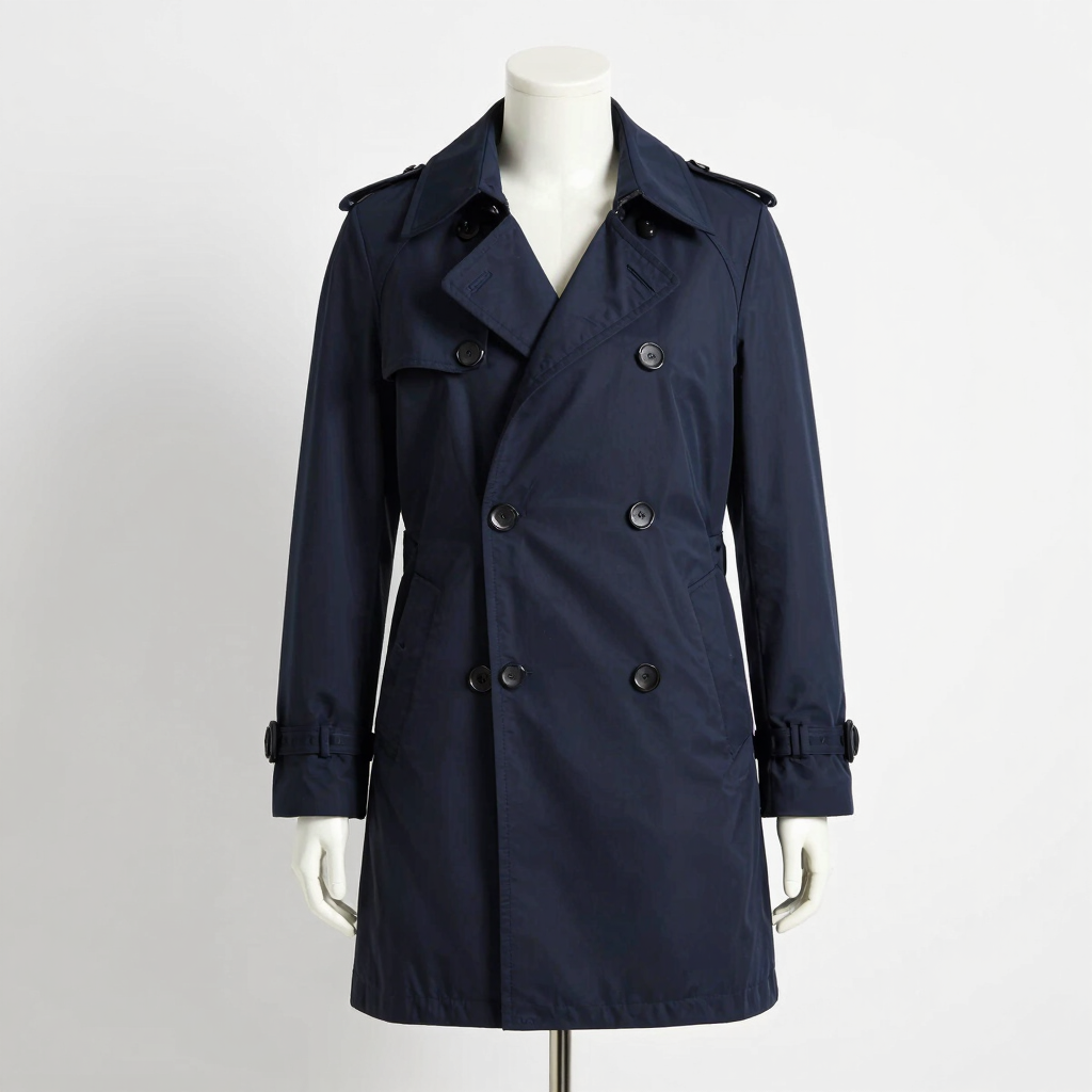 Signature Navy Trench Coat