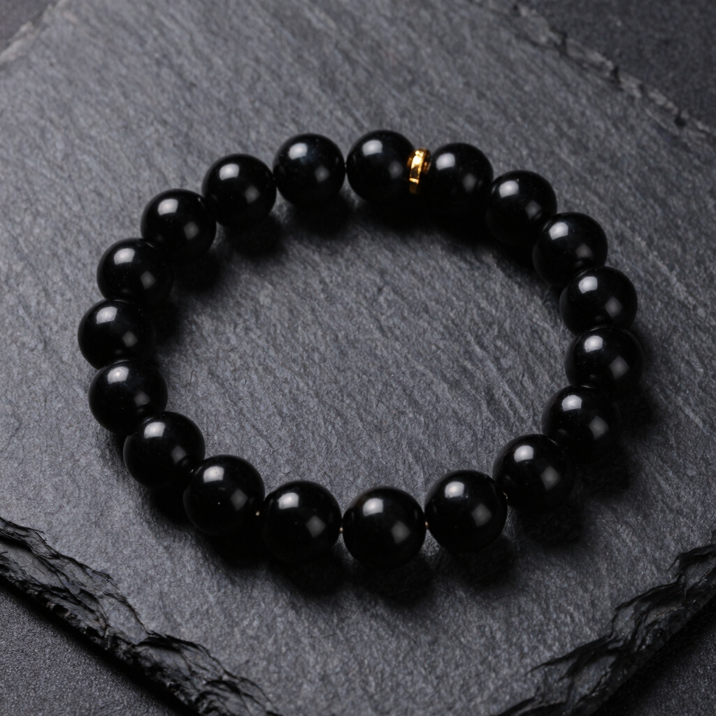 Obsidian Signature Bead Bracelet
