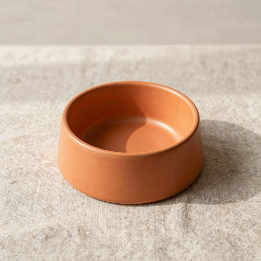 Terracotta Stoneware Feeding Bowl