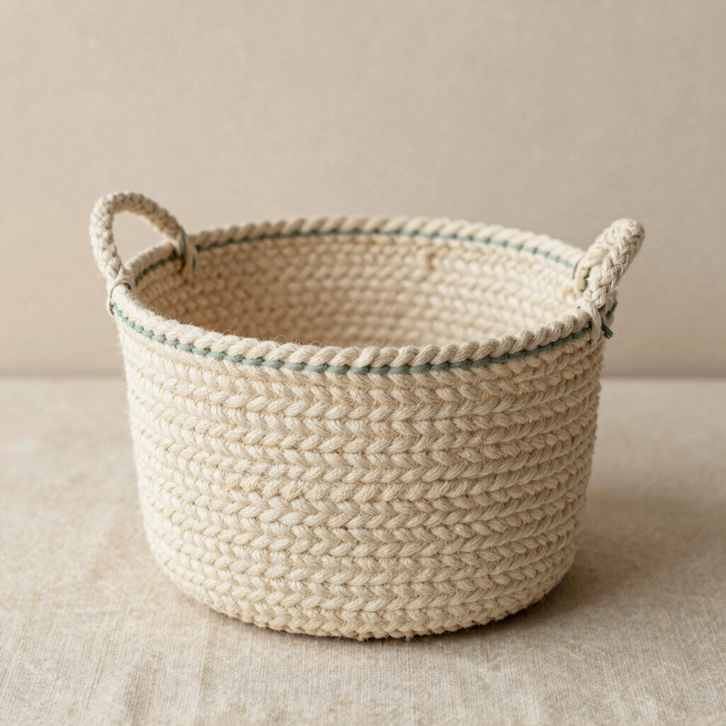 Handwoven Cotton Rope Toy Basket