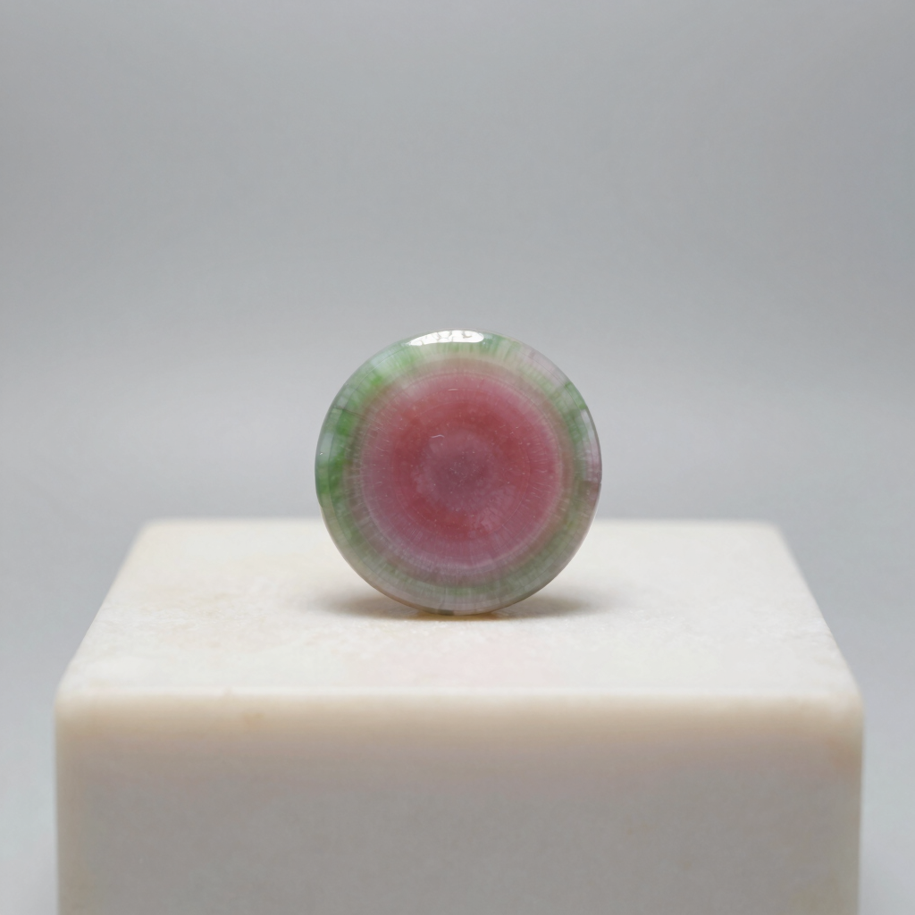 Watermelon Tourmaline Crystal Slice