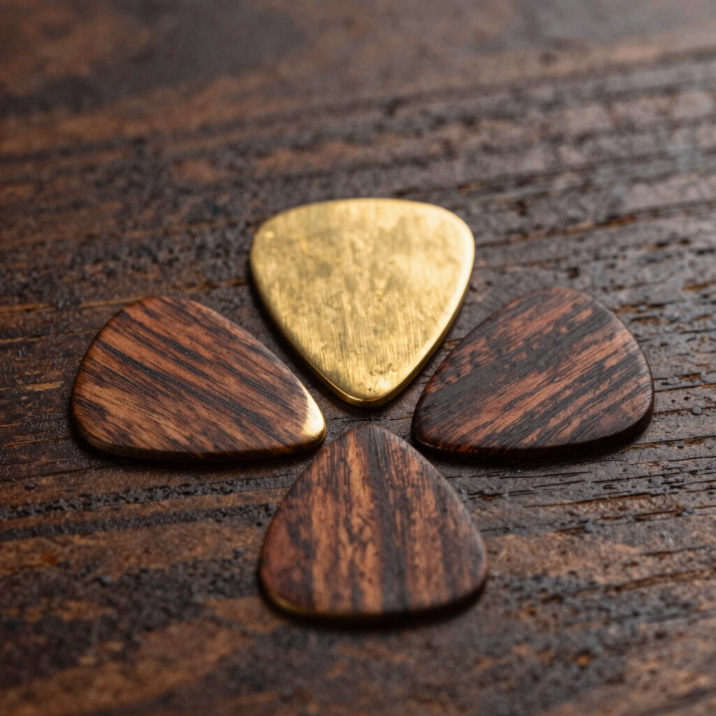 Handcrafted Brass & Rosewood Picks