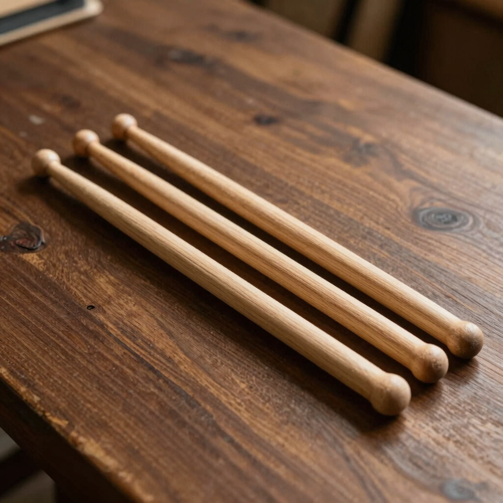 Hand-Turned Hickory Drumstick Set