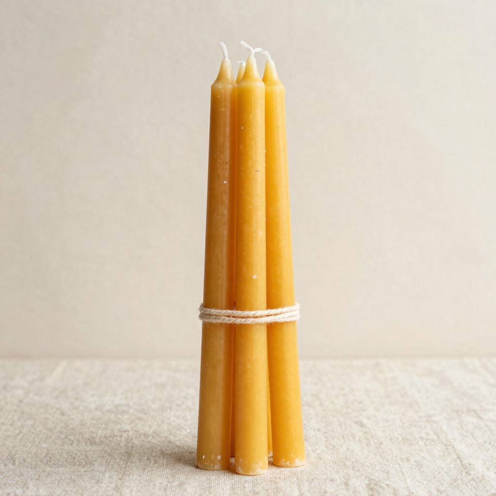 Hand-Dipped Beeswax Celebration Candles