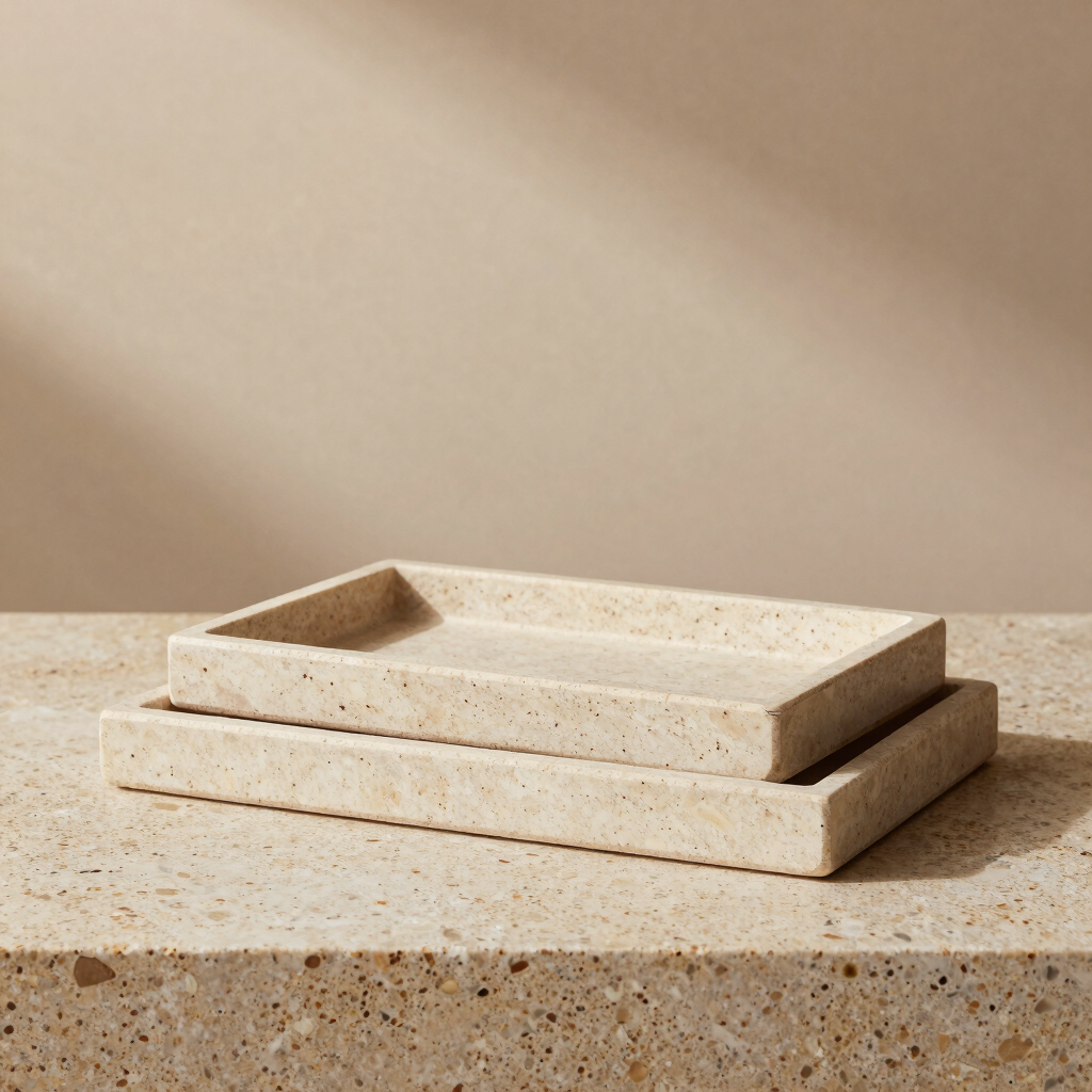 Travertine Minimalist Trays