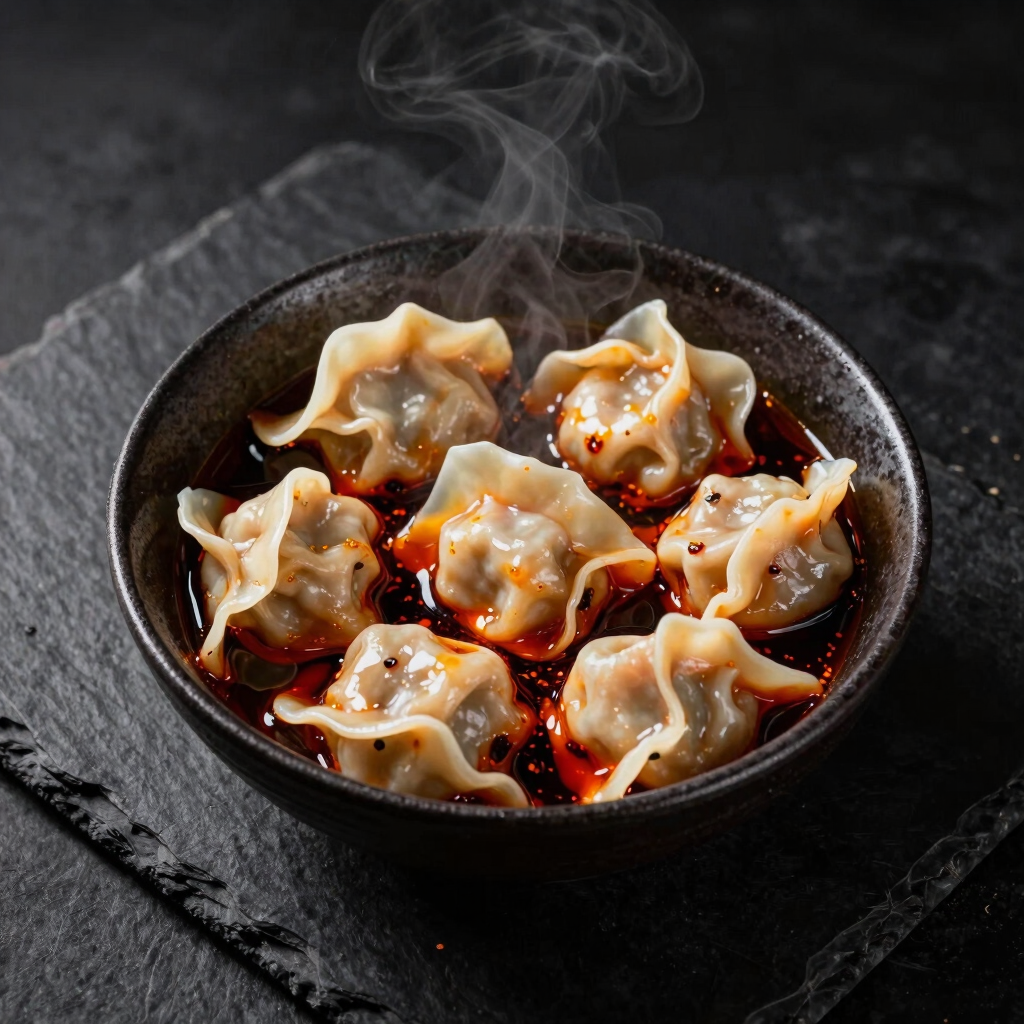 Chili Oil Pork Wontons