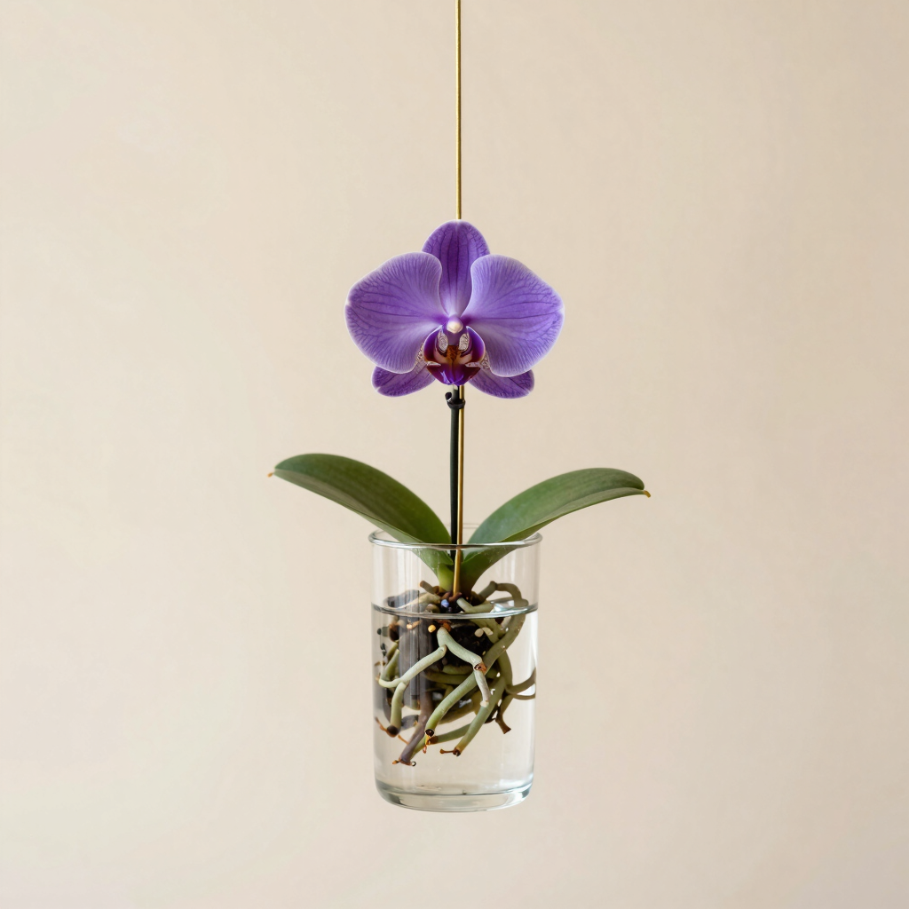 Hanging Vanda Orchid · Indigo Blossom