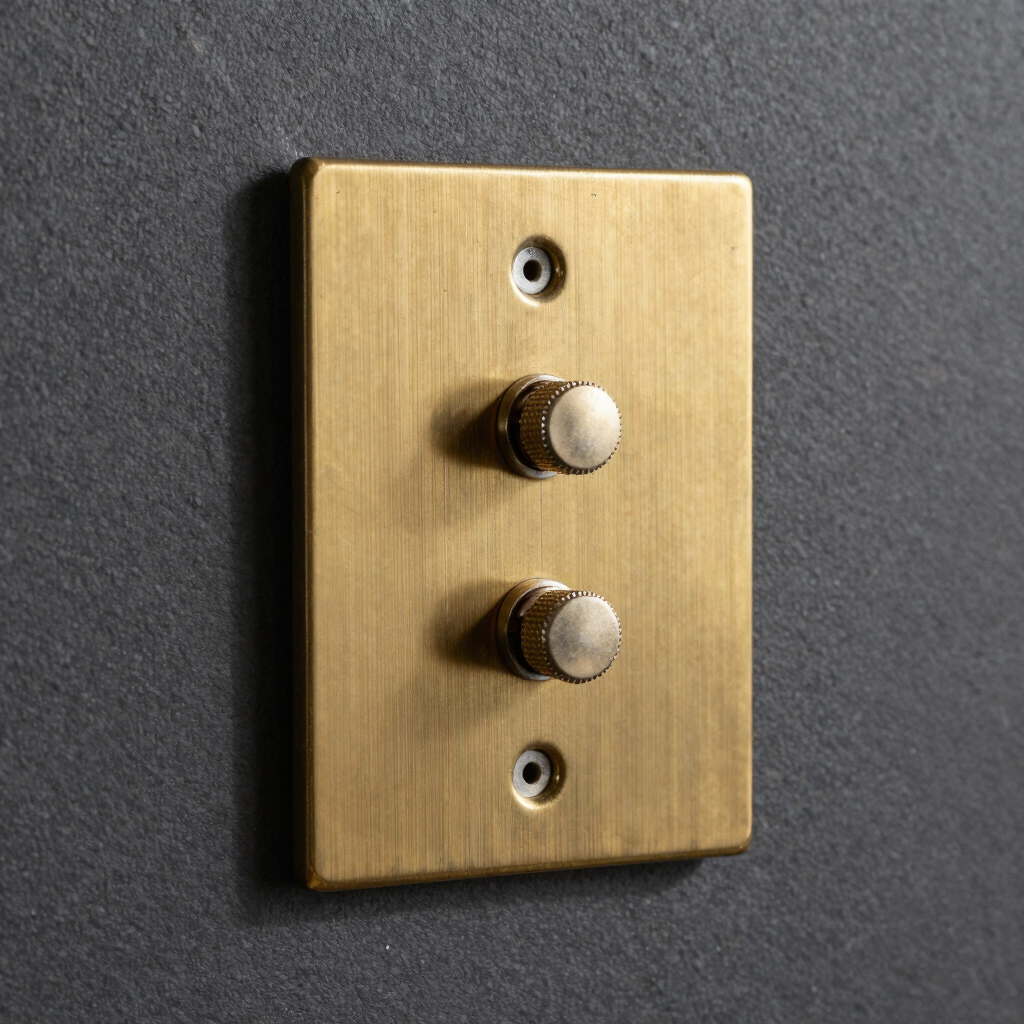 Raw Brass Double Toggle Plate