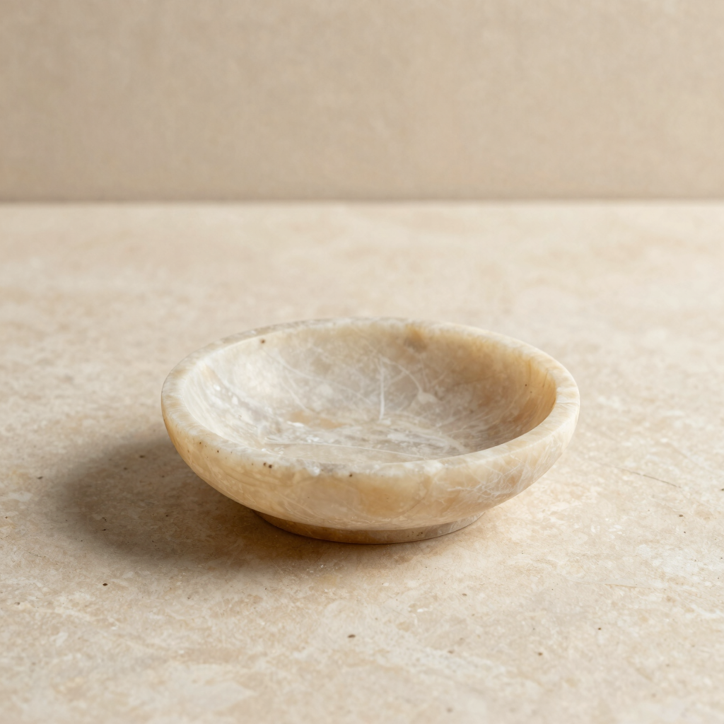 Carved Alabaster Dish