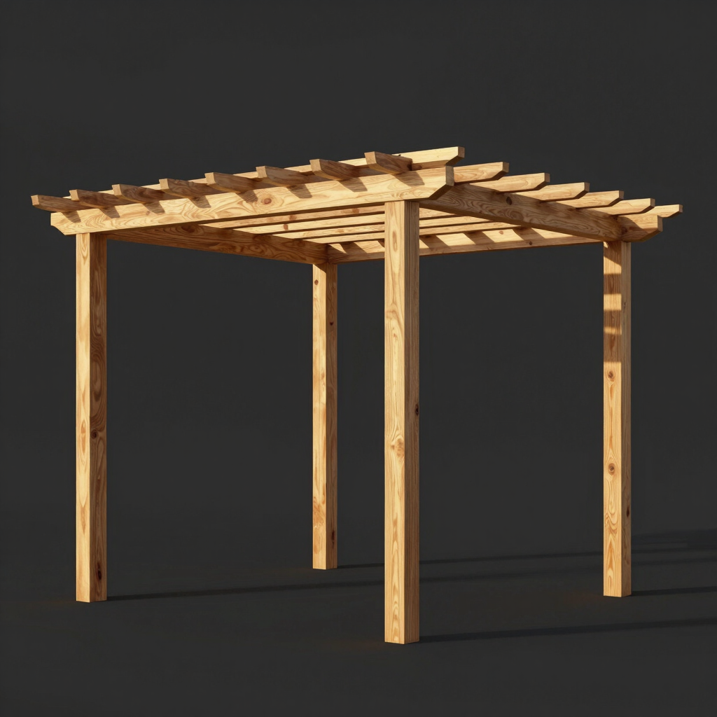 PERGOLA KAYU JATI RAMPING