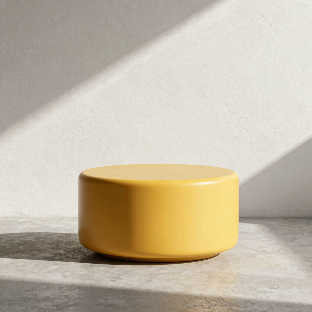 Solis Pool Ottoman in Saffron