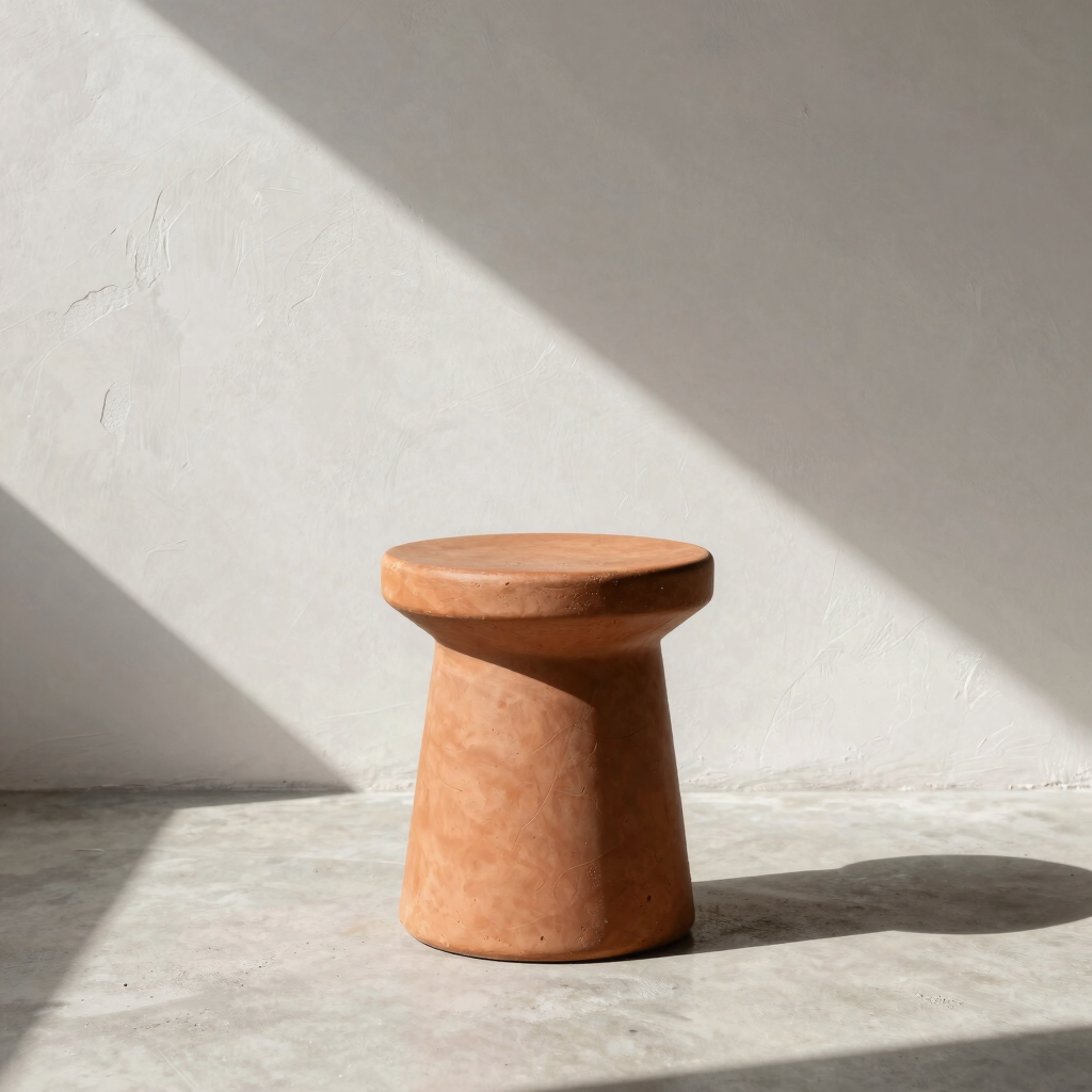 Monobloc Stackable Stool in Terracotta