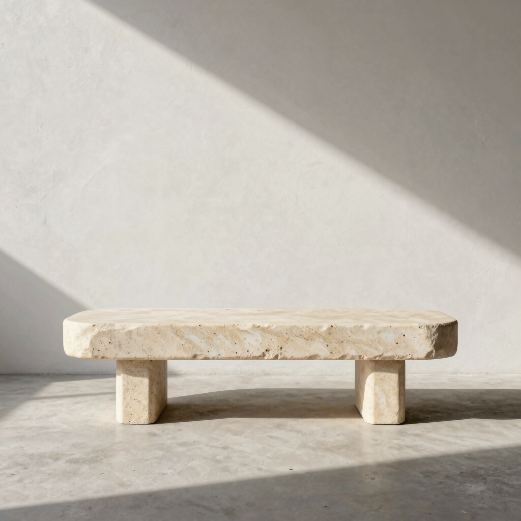Plinth Plant Stand Bench in Sandstone