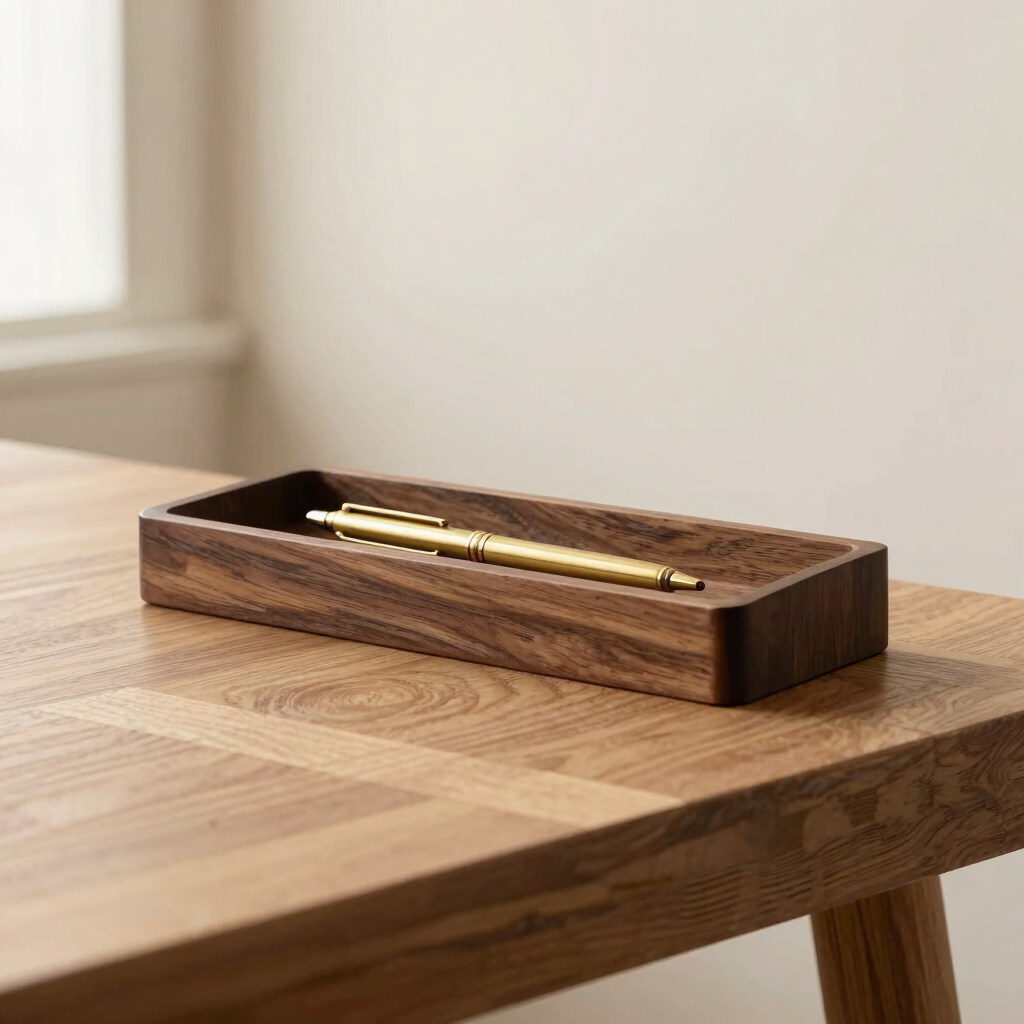 Walnut Desk Organizer Block