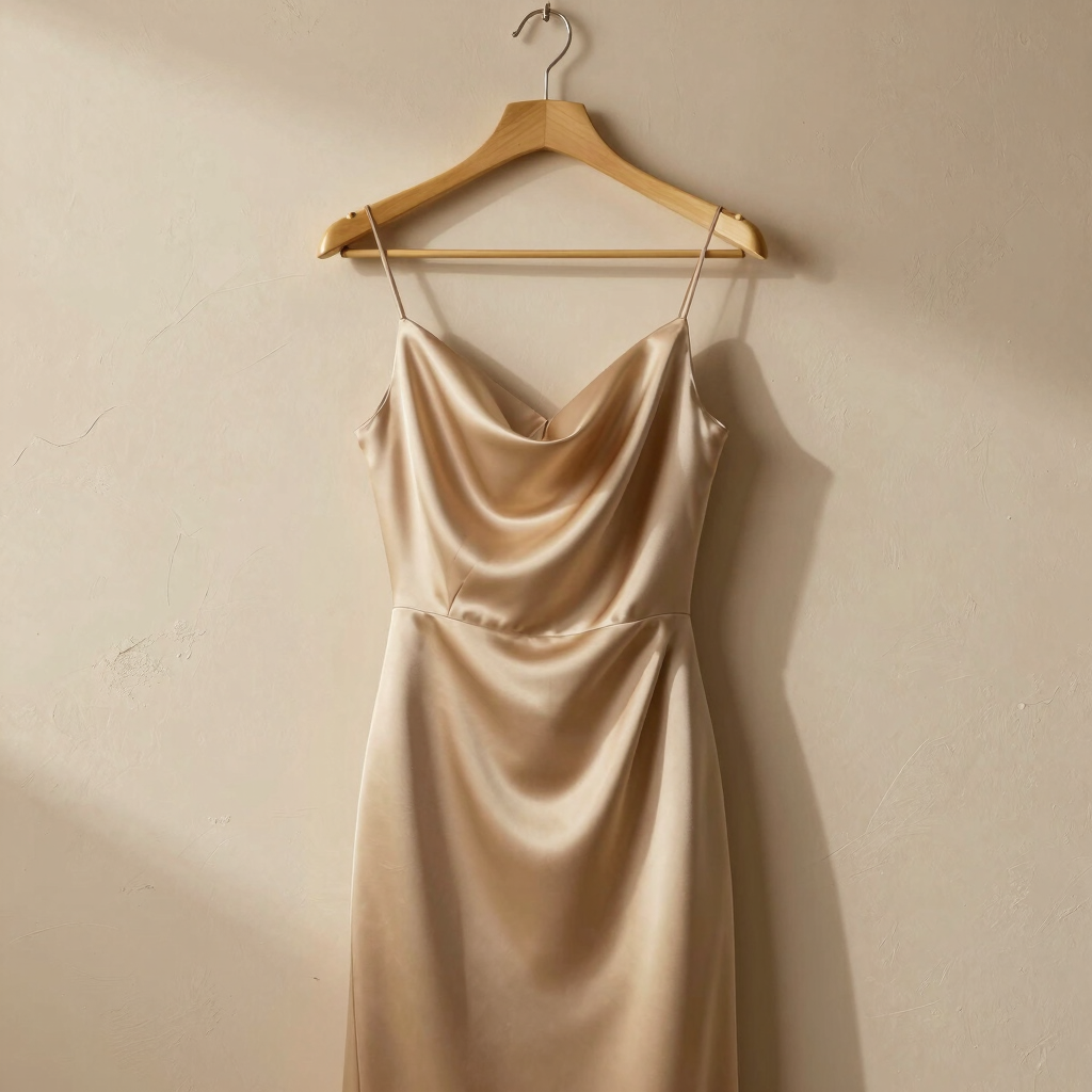 Seraphina Draped Satin Gown