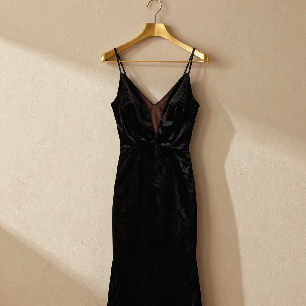 Noir Velvet Hourglass Dress