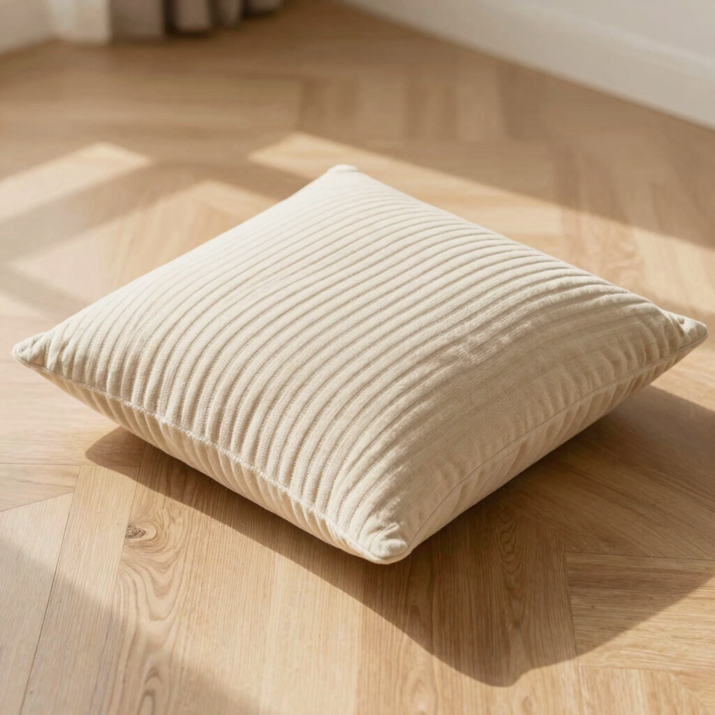 Mallow Ribbed Cotton Cushion