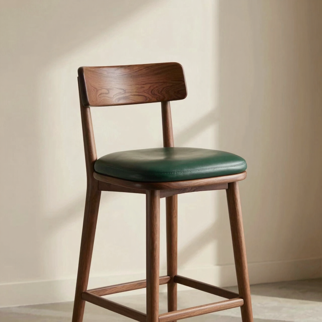 Hale Walnut Swivel Barstool