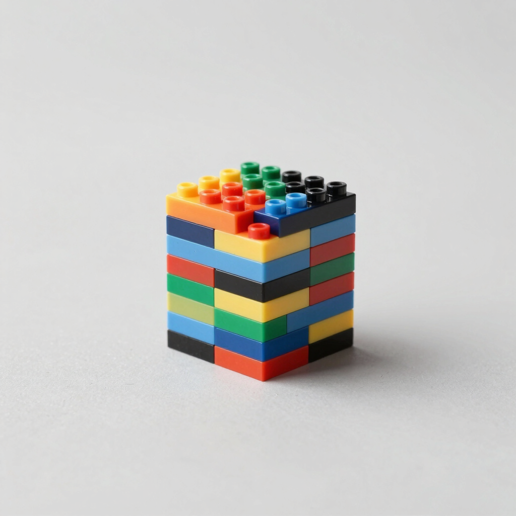 Bulk Pastel Building Brick Set