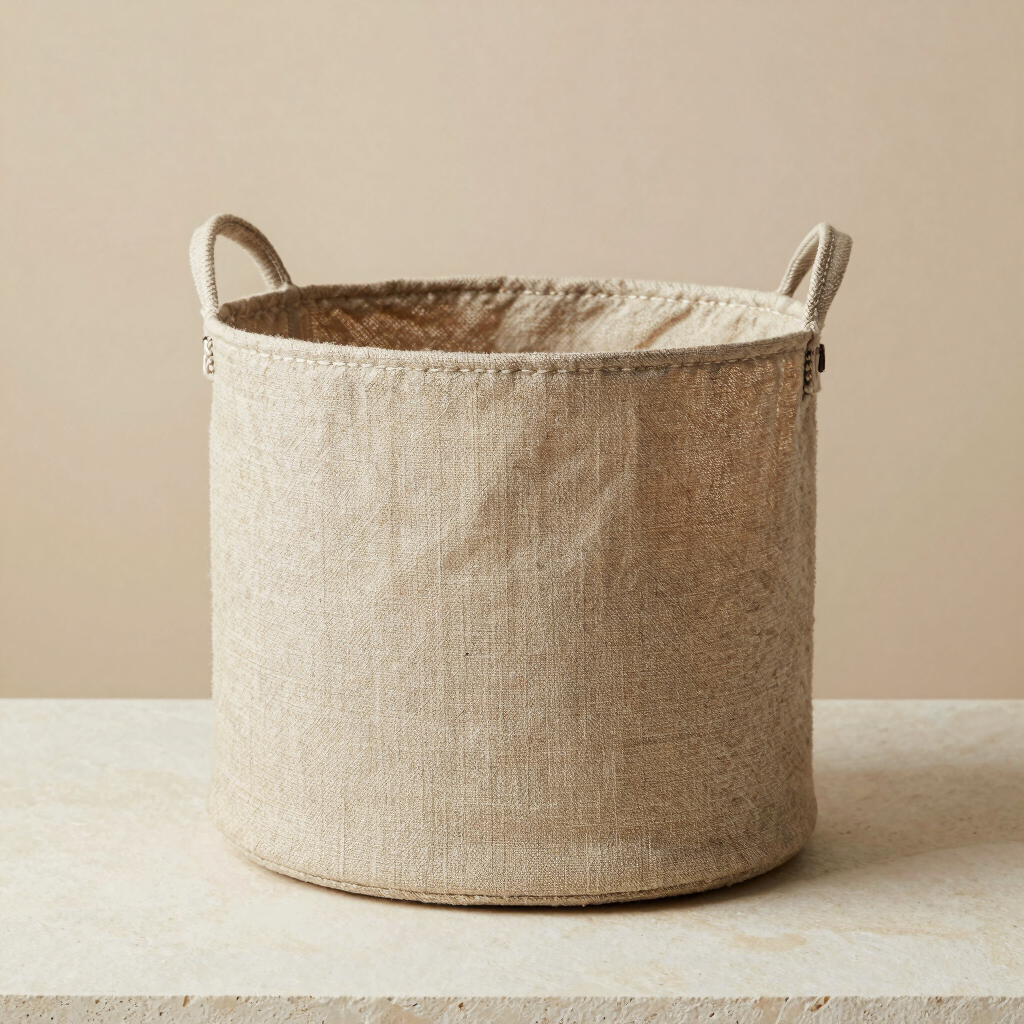 Woven Linen Storage Basket