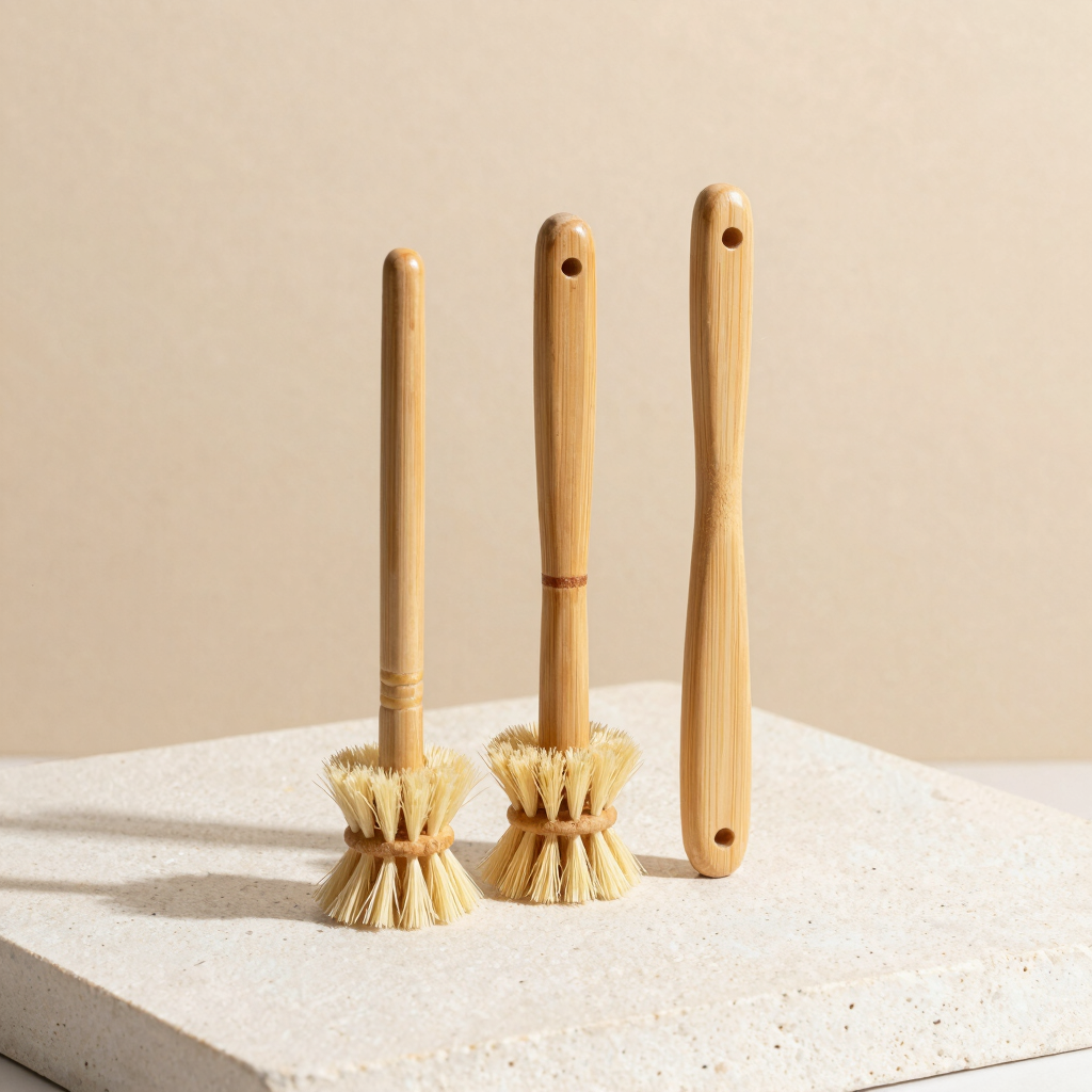 Bamboo Utility Cleaning Brush Set