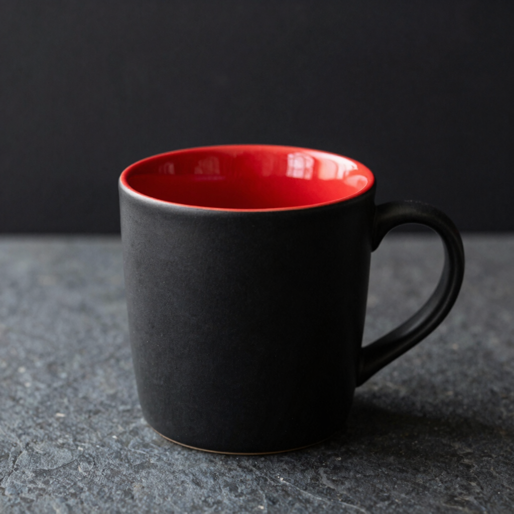 Caneca de Cerâmica Mate com Interior Colorido