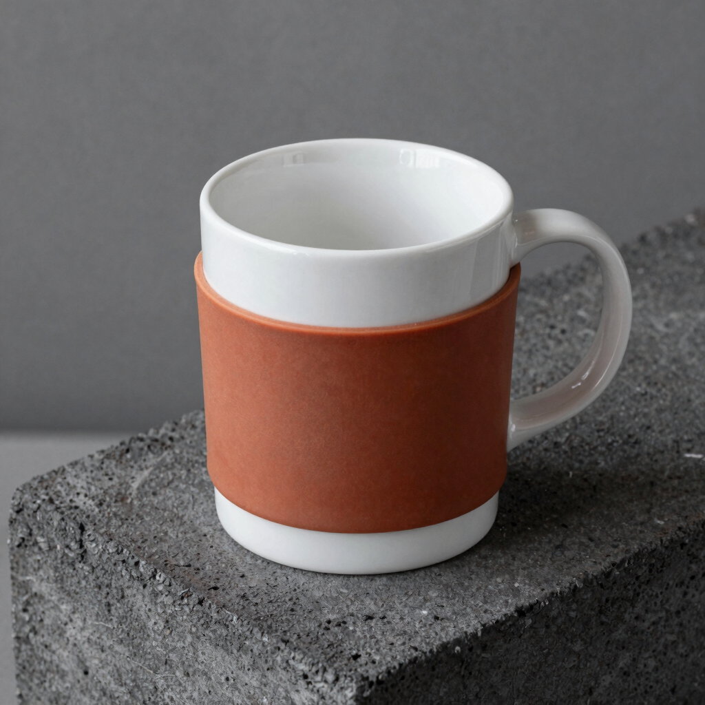 Mug Keramik dengan Sleeve Karet