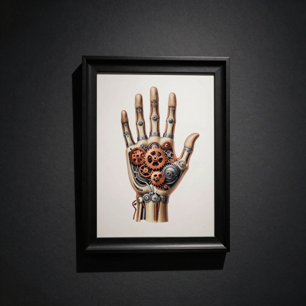 Beneath the Skin Hand Framed Art Print