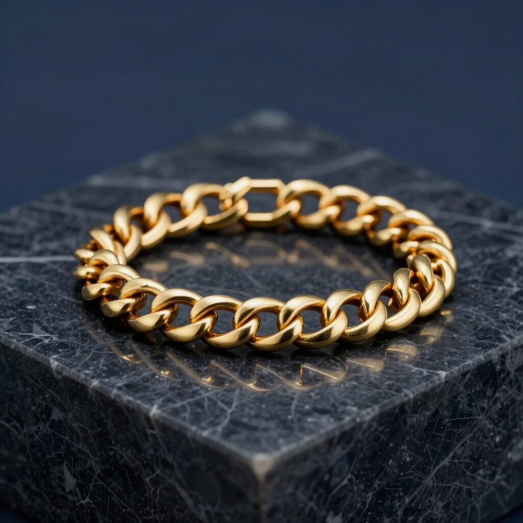 Pulsera de Eslabones Anchor Oro