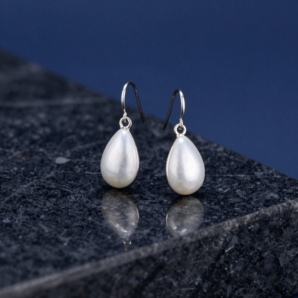 Aretes de Gota Plata y Circonias