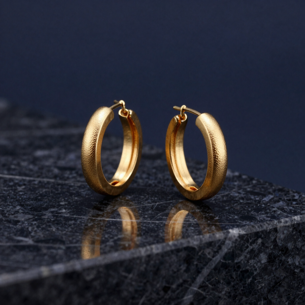 Arracadas Facetadas de Oro Amarillo