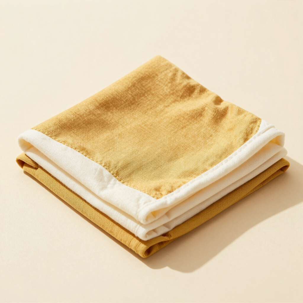 Mustard Gold Muslin Burp Cloth Set