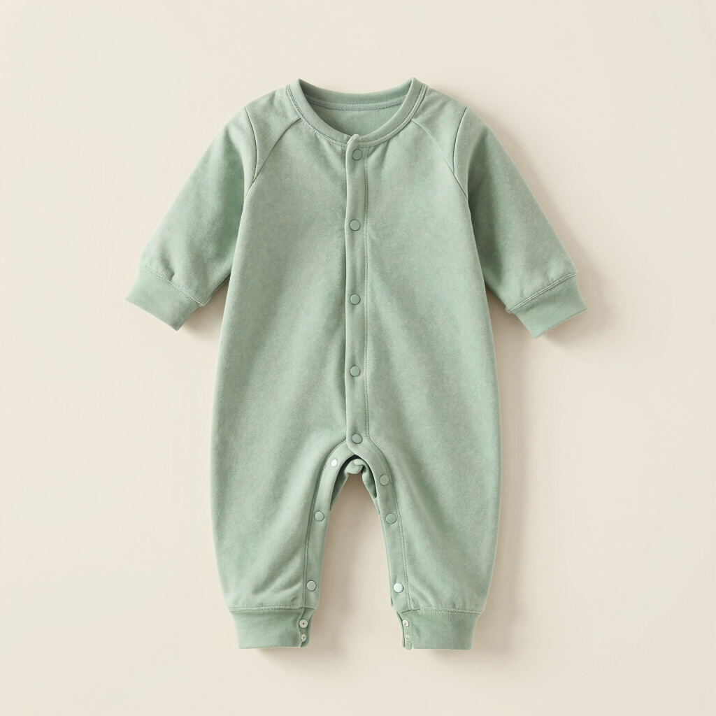 Soft Sage Organic Cotton Sleepsuit
