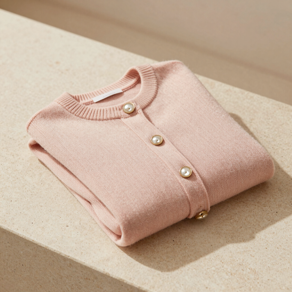 Cardigan en Cachemire Nude