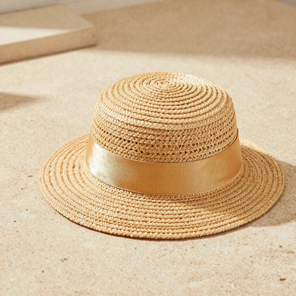 Chapeau Capeline en Paille Tressée