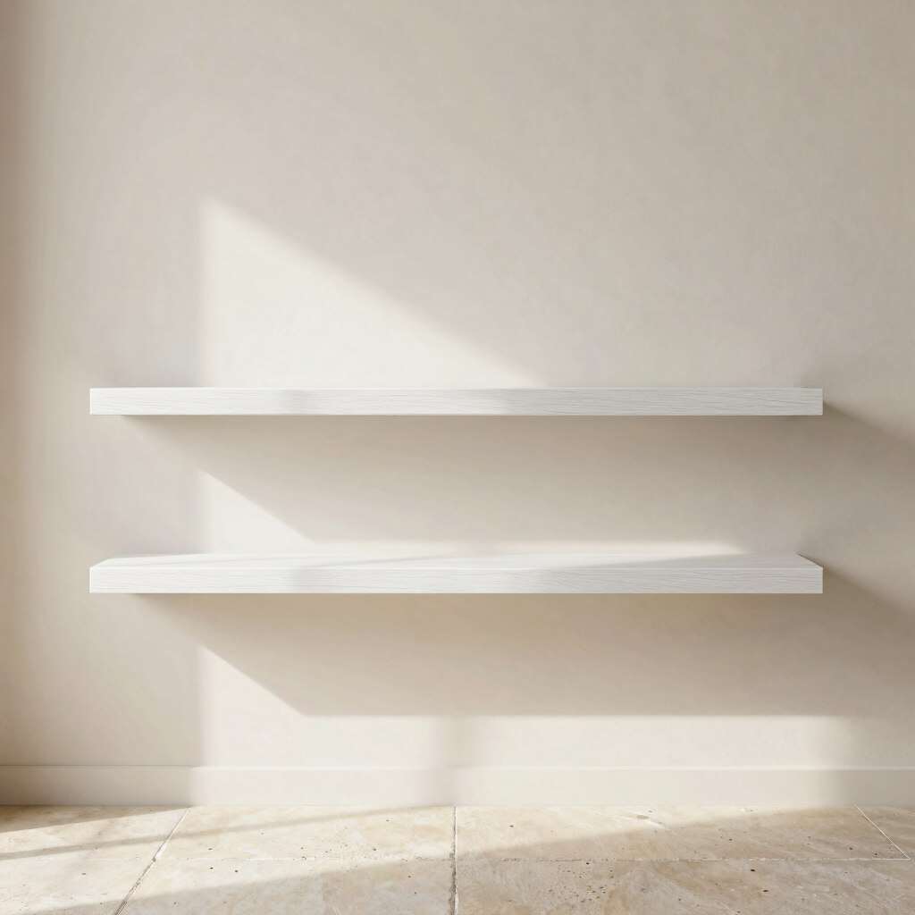 White Oak Floating Wall Shelves