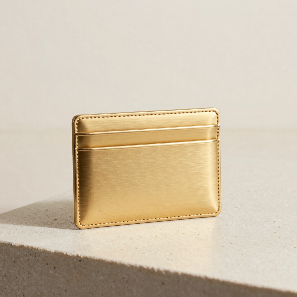 Sculptural Brass Cardholder