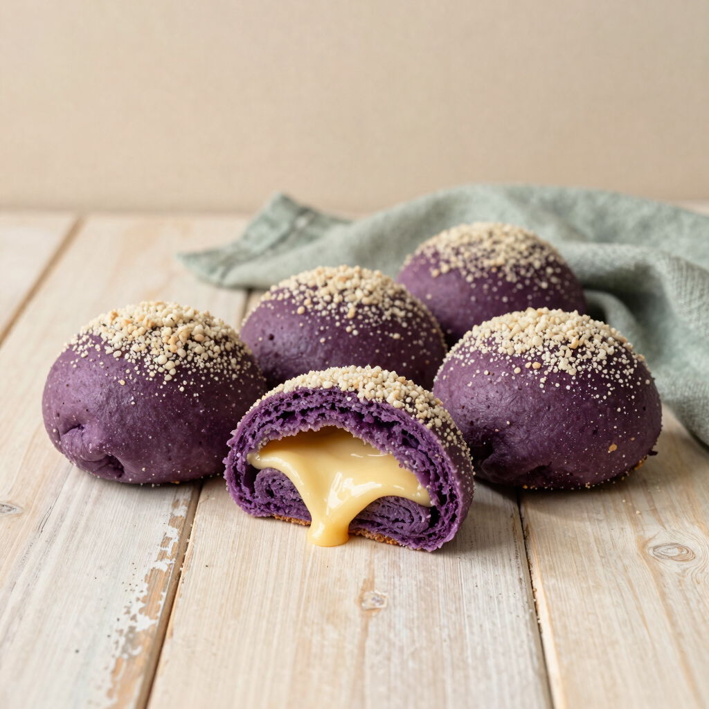 Ube Cheese Pandesal Rolls