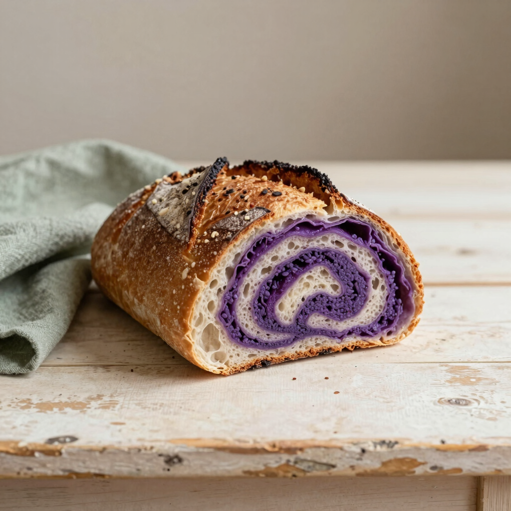 Sweet Ube Swirl Sourdough