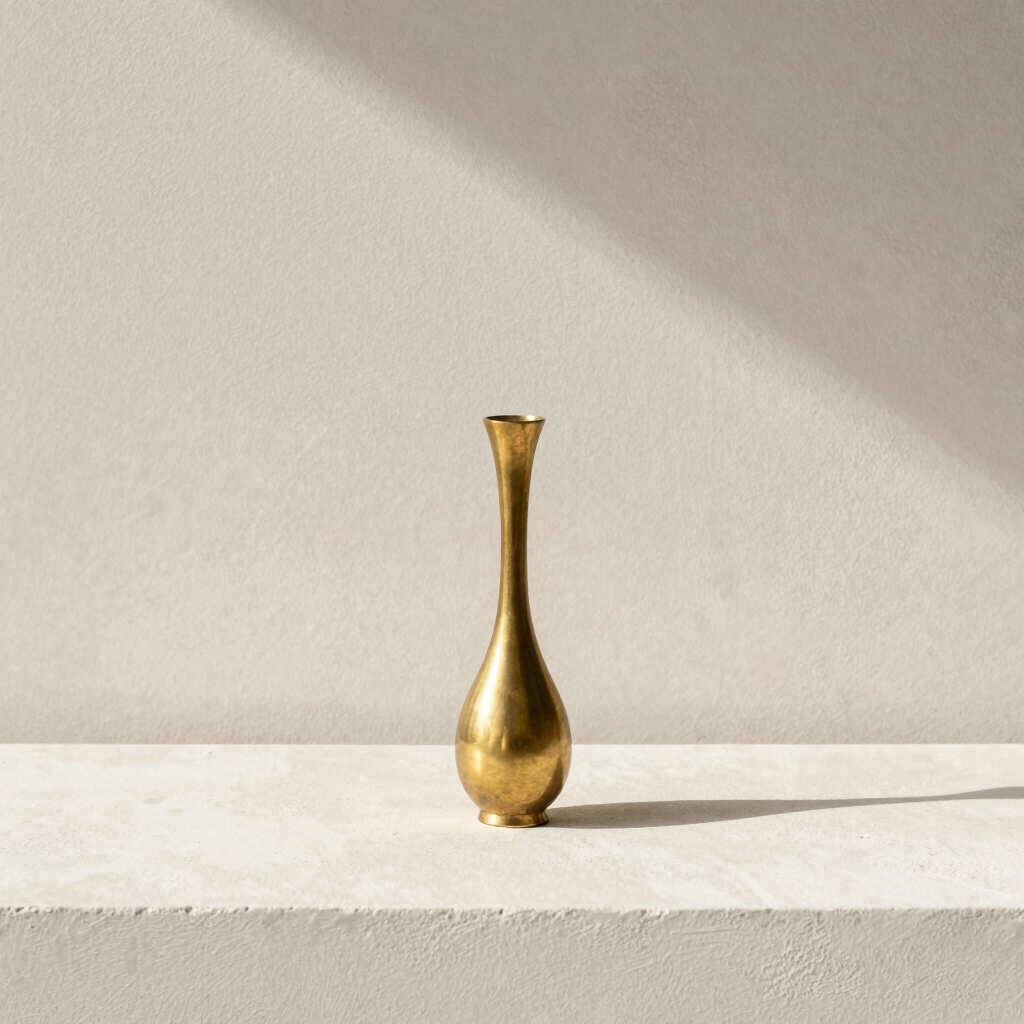 Vayu Minimalist Brass Bud Vase