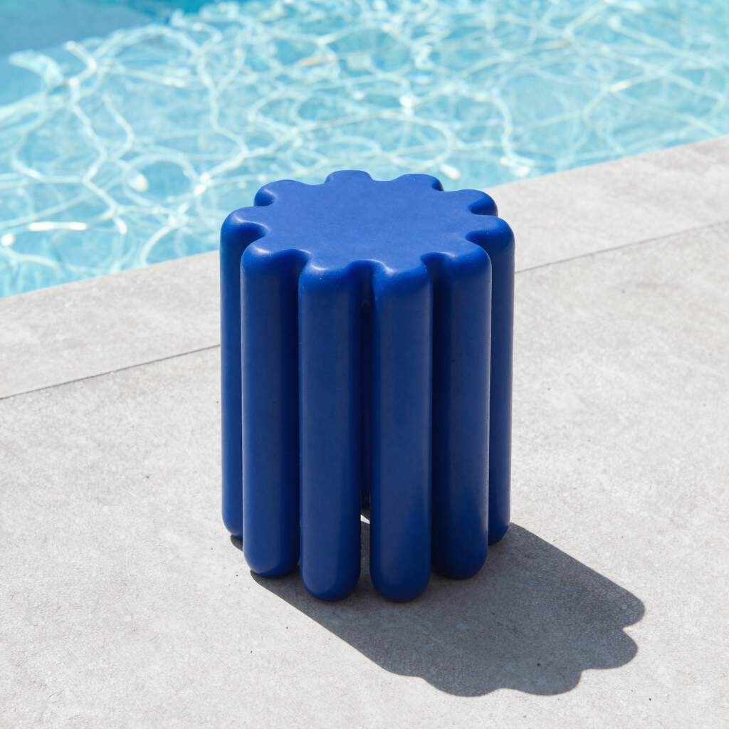 Cobalt Block Stool