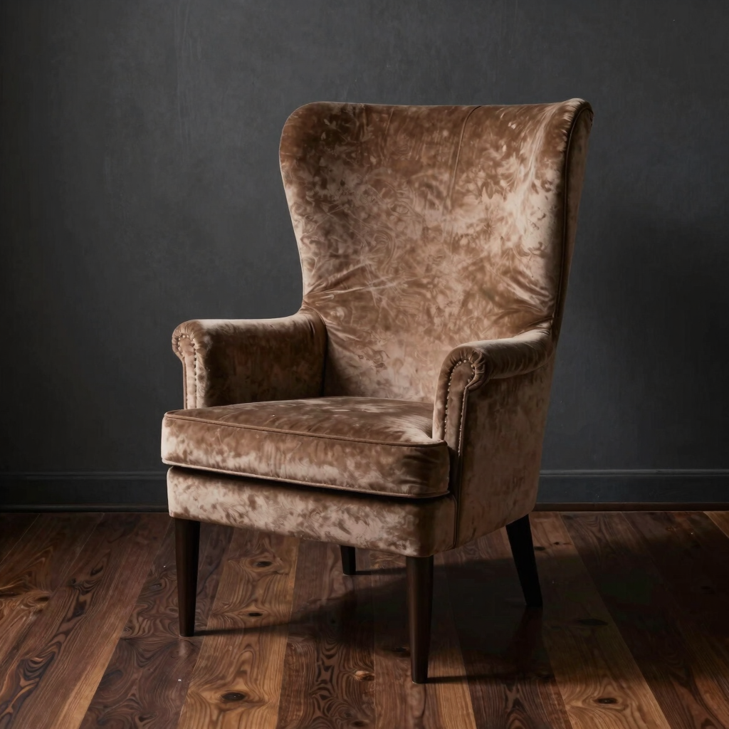 Keystone Wingback Velvet Chair