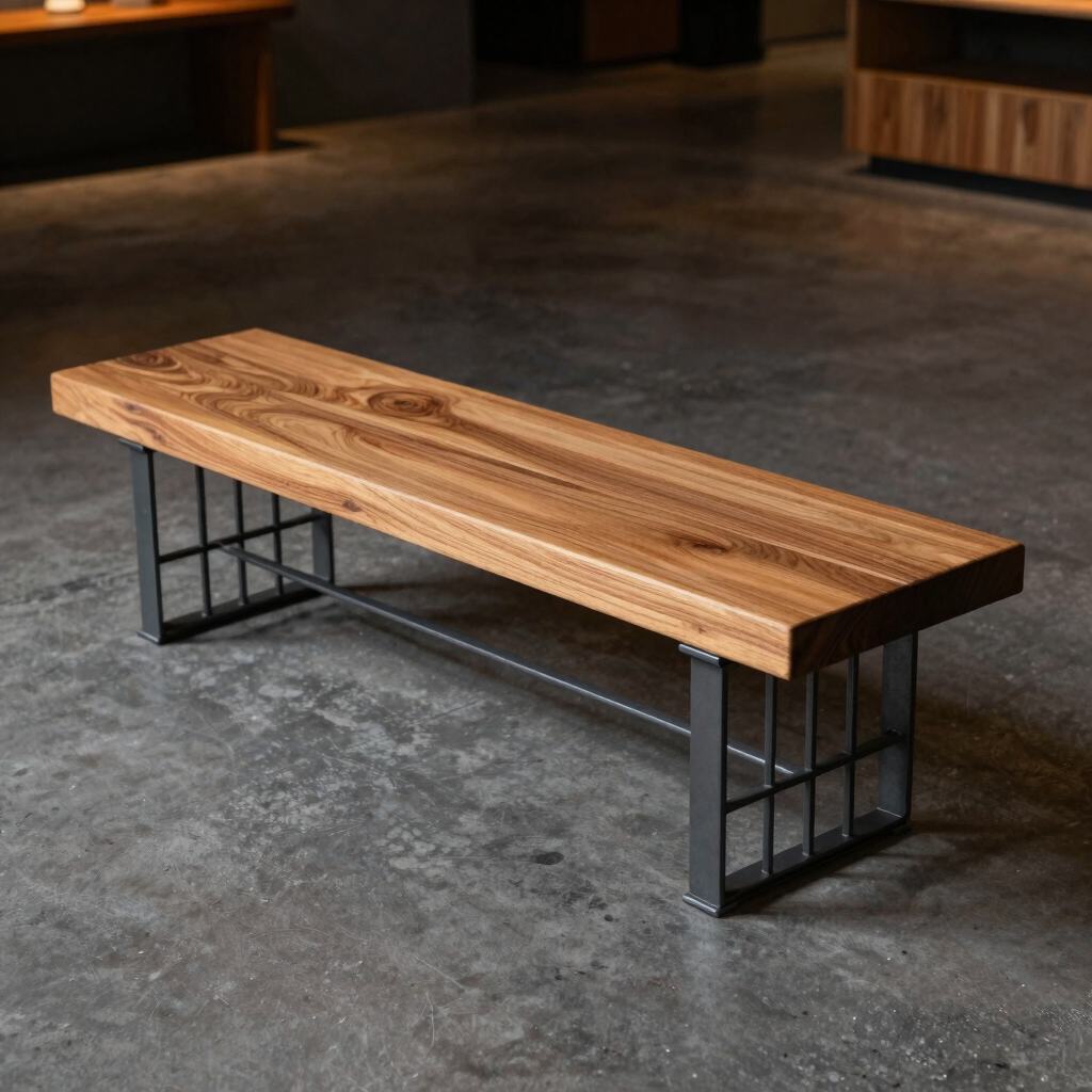 Timber Grid End-of-Bed Bench