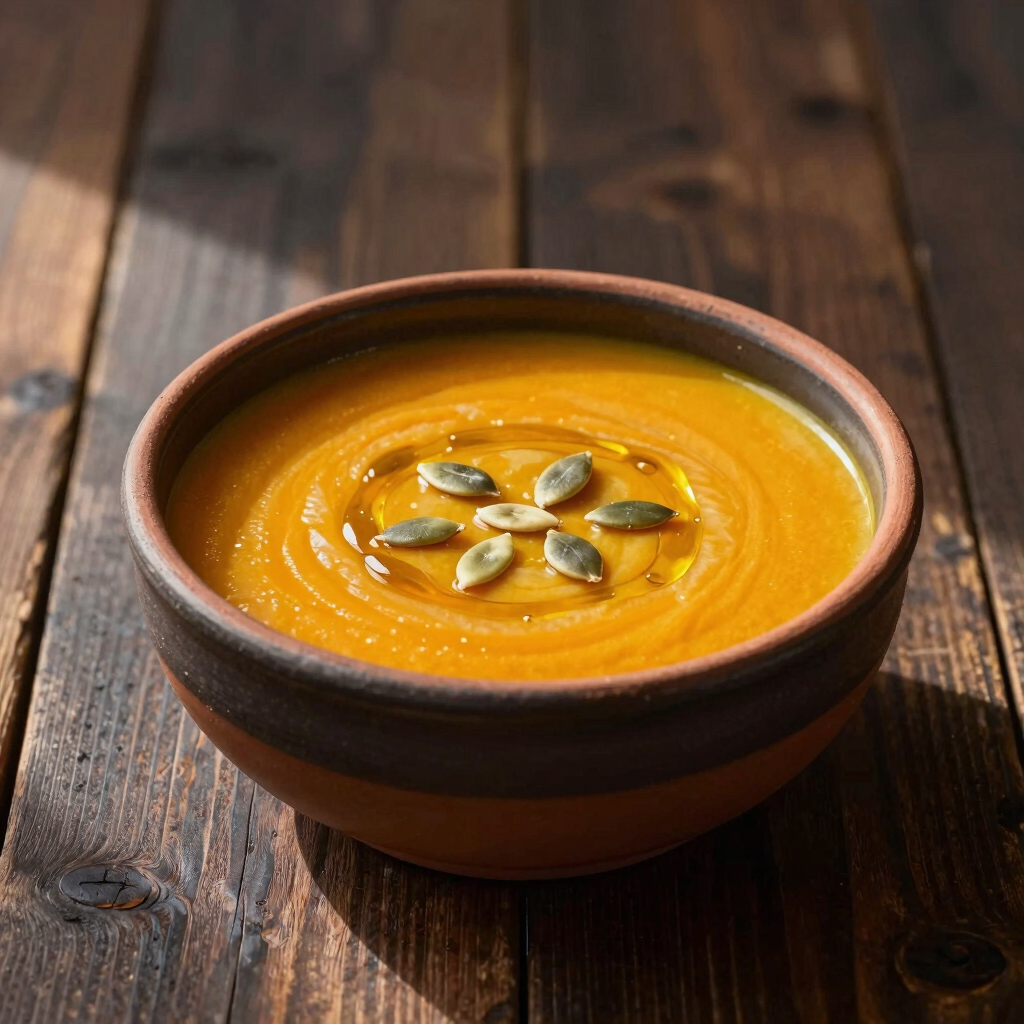 Crema de Calabaza Asada y Romero