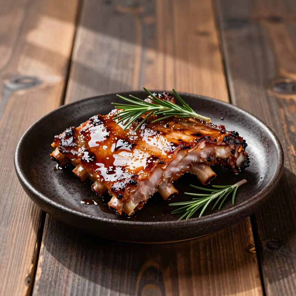 Costillar de Cerdo a la Miel y Romero