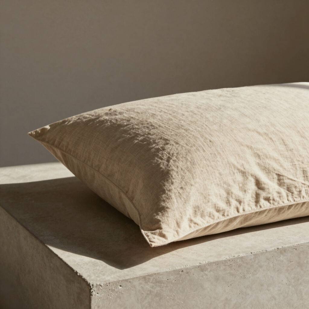 Raw Flax Pillow Cover