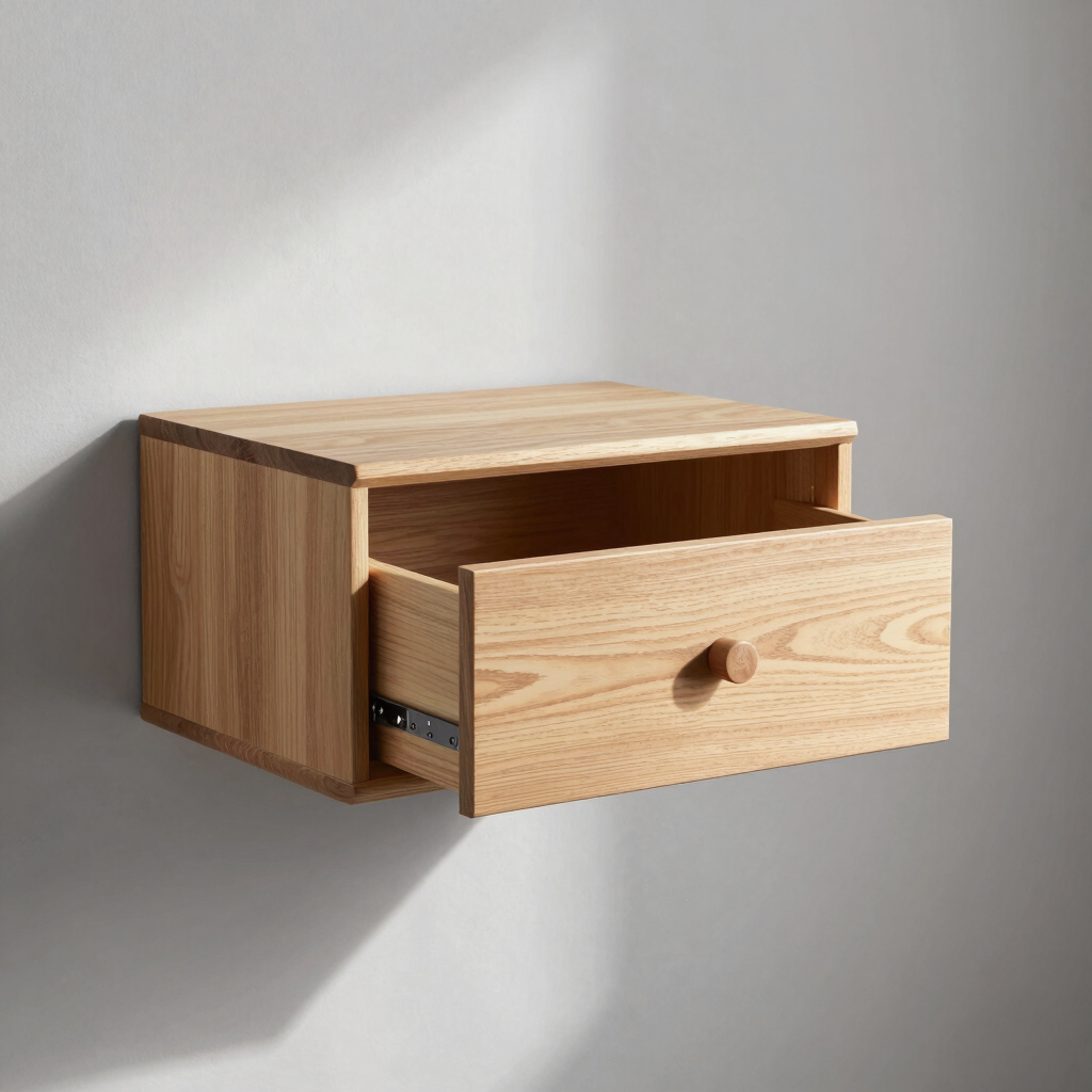 Form Floating Bedside Shelf with Drawer
