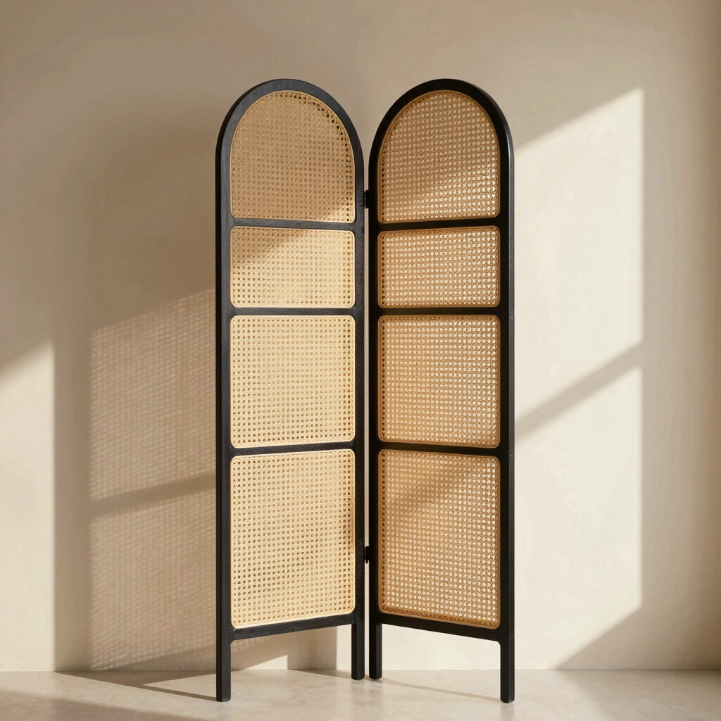 Shima Free-Standing Rattan Partition